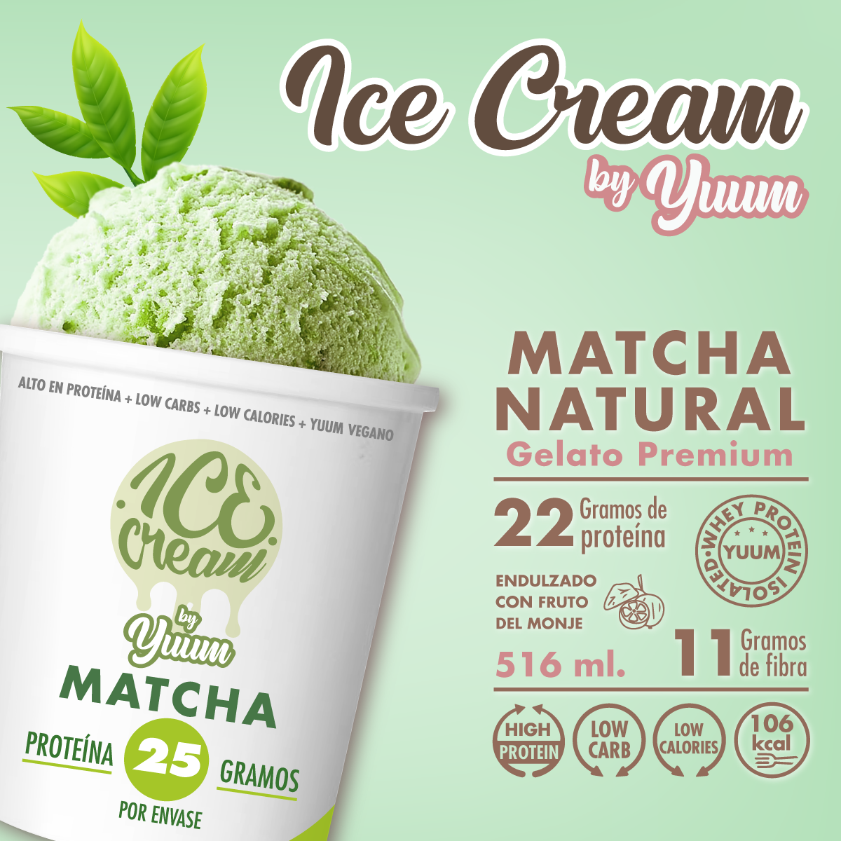 HELADO VEGANO ALTO EN PROTEÍNA