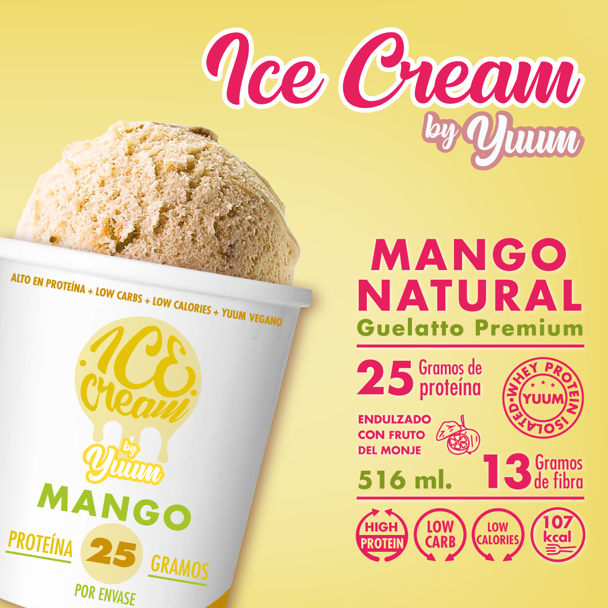 HELADO VEGANO ALTO EN PROTEÍNA