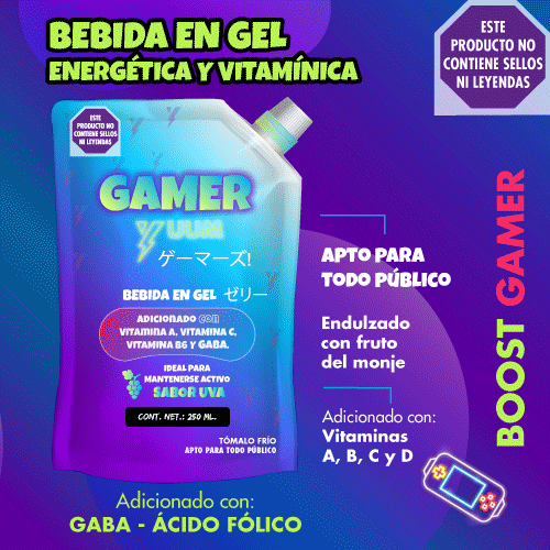 BEBIDA ENERGÉTICA Y VITAMÍNICA GAMER